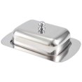thumbnail image 2 of Luxious Stainless Steel Butter Dish Box Container Shiny Cheese Server Storage Keeper Tray with Easy, 2 of 5