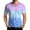 Light Purple, variant on Men's Faded Print V-Neck Lightweight T-Shirt - Stylish Summer Tee with Artistic Gradient Design for Concerts, Outings and Everyday Versatility,Blue M