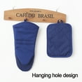thumbnail image 4 of A pair of gloves Heat insulating hand clip Household kitchen heat resistant gloves Baking oven gloves - navy blue, 4 of 5