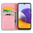 thumbnail image 2 of Dteck Magnetic Wallet Case for Samsung Galaxy A13 5G 2021,PU Leather Case Floral Pattern Embossed Purse Kickstand Flip Cover Card Holders Hand Strap for Samsung Galaxy A13 5G,Pink, 2 of 4