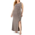 thumbnail image 1 of Betsy & Adam Robe de Soirée Pailletée pour Femmes, Beige, Grande Taille, 22W, 1 of 1