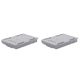thumbnail image 1 of Cajón Caja de almacenamiento Mesa ABS Debajo del escritorio Papelería Organizador Bandeja (L) Gris, 1 of 5