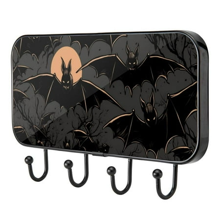 

Bat Self Adhesive Towel Coat Wood Iron Hooks for Home Keys Door Outdoor Home Improvement Utility Hook
