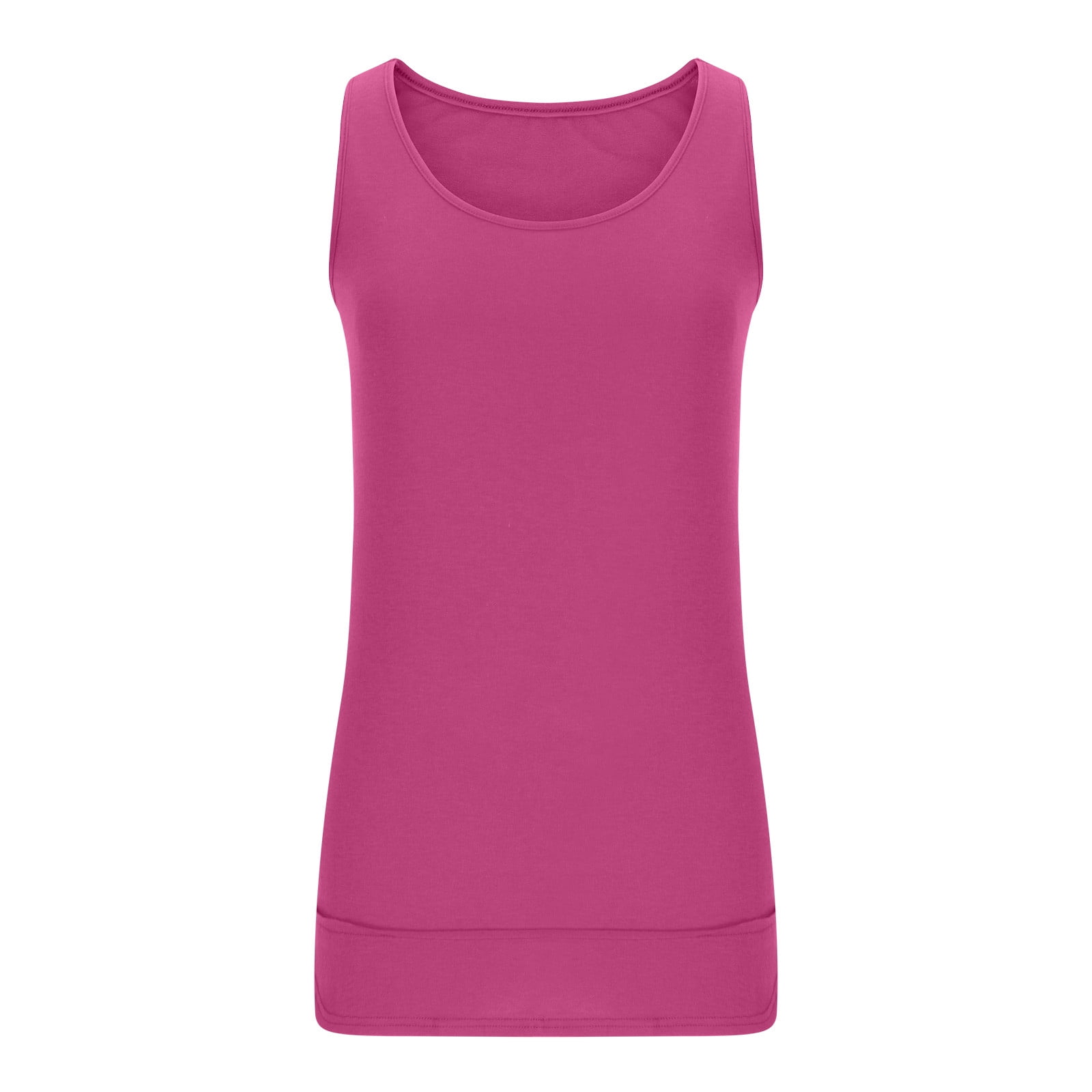AherBiu Oversized Tank Tops for Women Crewneck Slit Summer