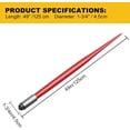 thumbnail image 2 of COZONY 49" Hay Spear Attachment, 3,000 lbs Capacity Bale Spear with 2 Pcs 17" Stabilizer Spears, Heavy Duty Quick Attach Skid Steer Bale Spike, 2 of 7