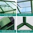 thumbnail image 4 of Polycarbonate Greenhouse with Sliding Door – Outdoor Walk-In Garden Greenhouse with Adjustable Roof Vent & Aluminum Frame for Backyard/Patio(6'x8'/6'x10'Available), 4 of 8