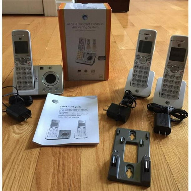 AT&T EL52306 Téléphone Sans Fil Extensible avec Système de Réponse et Appelant ID&44; Argent & Noir