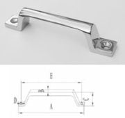 Heavy Duty Stainless Steel Grab Handle with two holes Big 7-1/2" 