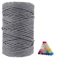 thumbnail image 1 of Cordón de Macramé de Algodón FLIPPED 5 mm de Grosor, Cuerda Gris de 100 m, 1 of 6