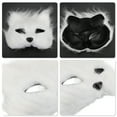 thumbnail image 3 of Unique Bargains 1 Pc Long-haired Foxes Party Mask White Plastic, 3 of 5
