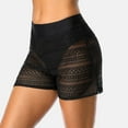 thumbnail image 3 of Alove Hollow-Out Lace Swim Shorts Elastic High Waist Trunk For Women Swimsuit Bottom With Brief BoyShorts, 3 of 5
