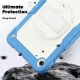 thumbnail image 4 of Funda para Samsung Galaxy Tab A11 Plus de 11 pulgadas (2025) y A9 Plus de 11 pulgadas (2023), resistente, a prueba de golpes, con soporte giratorio de 360° y correa de mano/bandolera., 4 of 9