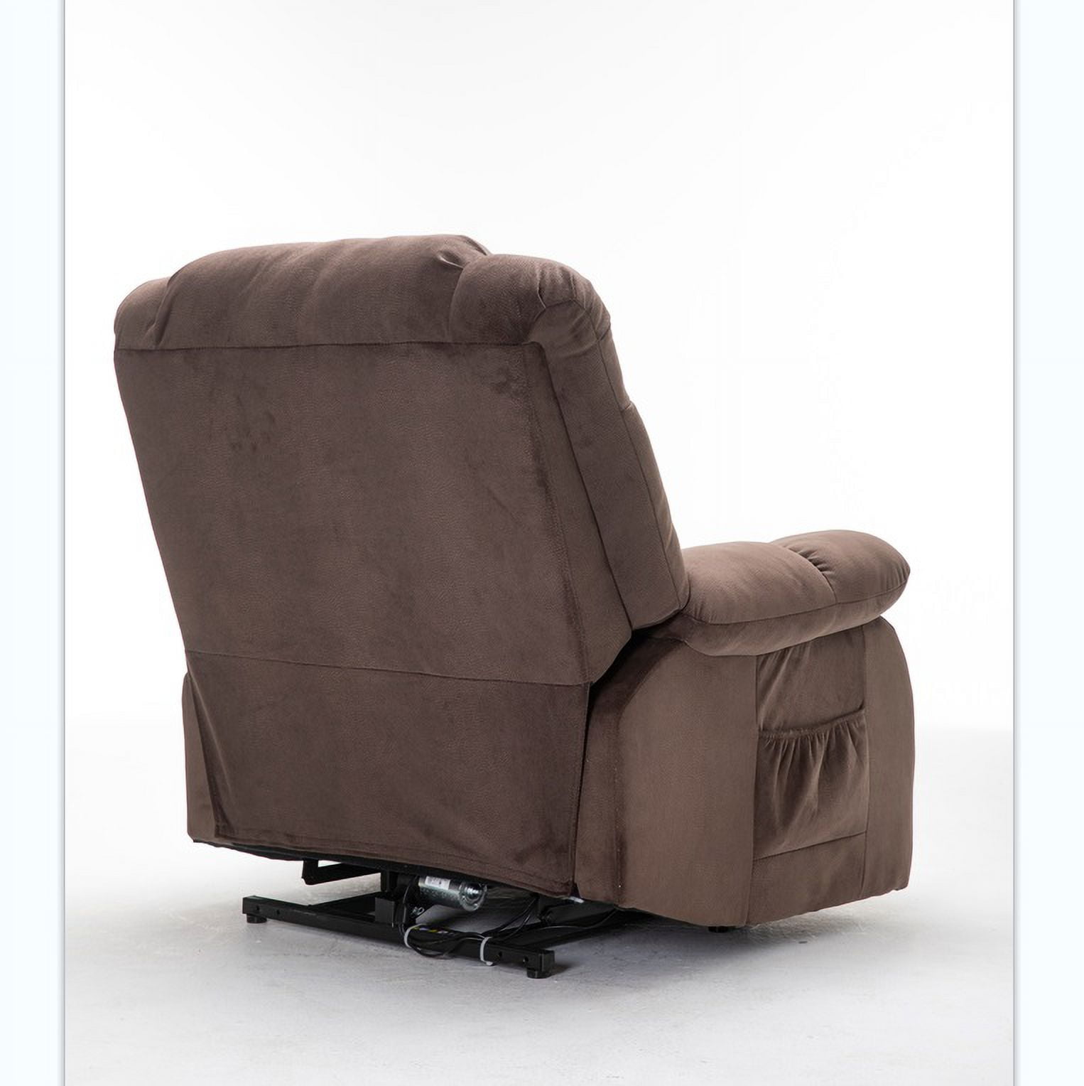 Kadyn Massage Recliner Chair, Fabric Recliner Sofa Home Theater Seating with Lumbar Support, Power Lift Recliner Chair for Living Room, Coffee