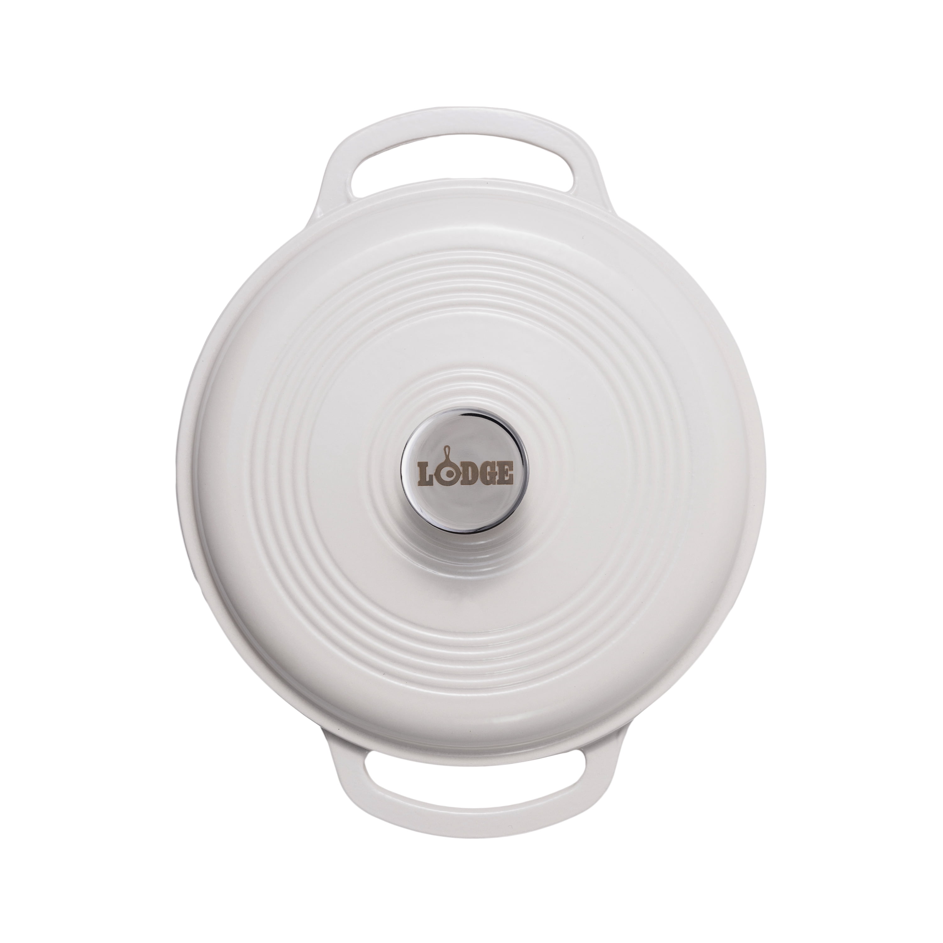 Lodge 4.5 Quart Enameled Cast Iron Dutch Oven with Lid – Dual Handles – Oven Safe up to 500° F or on Stovetop - Use to Marinate, Cook, Bake, Refrigerate and Serve – Oyster