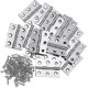 thumbnail image 1 of 10pcs Stainless Steel Hinges 3 Inch Folding Hinge Connectors For Home Furniture Hardware(with 60pcs M4*16mm Screws), 1 of 1