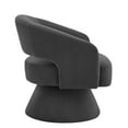 thumbnail image 6 of 360° Swivel Barrel Accent Chair, Modern Round Velvet Upholstered Comfy Open Back Arm Chair, Small Single Sofa for Living Room Bedroom, Homerest, Reading Nook, 6 of 7