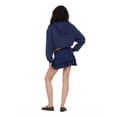 thumbnail image 5 of Forever 21 Women's Tiered Skort with Built-In Shorts and Drawstring Waist, Ruffle Mini Skirt Shorts Combo, Soft Knit Casual Lounge and Active Style, Navy, XXS-XXL, 5 of 6