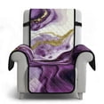 thumbnail image 6 of TSOVTHRID Purple Gold Marble Texture Print Recliner Slipcover Non Slip Lazy Boy Chair Covers for Reclining Chair with Pocket Soft Couch Cover 1 Seat Recliner Sofa Slipcovers for Living Room, 6 of 7