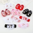 thumbnail image 4 of Otqutp Holiday Dance Shoes for Flower Girls Baby Shoes Plus Headband Set Cute Baby Princess Shoes with Dress Shoes Toddler Shoes, 4 of 5