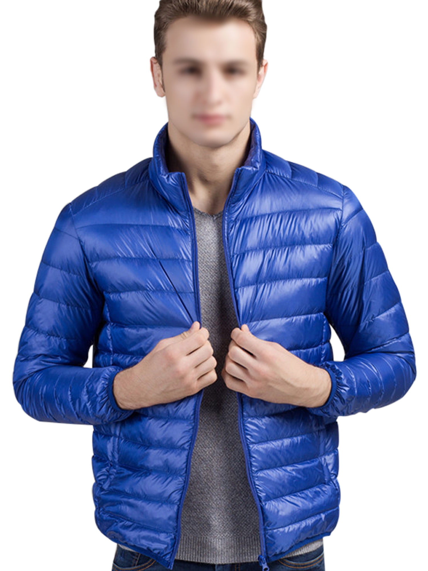 Men Winter Snow Insulated Down Coat Warm Lightweight Quilted Puffer