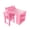 Pink, variant on Kicctian Wooden Kids Table with 2 Chairs Set, Multi-Functional Craft Desk Large Storage Shelves, Drawing Learning Activities Center, Sturdy Children Furniture,Pink