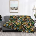 thumbnail image 2 of Uemuo Hawaiian Culture Symbols Printed Throw Blanket for Couch, Fluffy Fuzzy Blankets for Bed, Sofa, Cozy Flannel Faux Fur Blanket-50"x40", 2 of 6