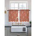 thumbnail image 2 of Tan Brown Botanical Tier Curtains 24 Inch Length,Sheer Curtains for Bedroom Living Room Window Spring Summer Chic Wildflowers Rod Pocket Drapes Kitchen Curtains Small Half Window 27.5"x24" 2 Panels, 2 of 7