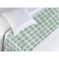 thumbnail image 3 of Abstract Bed Runner, Sketchy Design Swirling Lines in Circular Shapes Geometric Pattern, Decorative Accent Bedding Scarf for Hotels Homes & Guest Rooms, Twin, Cadet Blue and Pale Yellow, by Ambesonne, 3 of 3