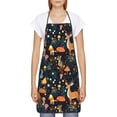 thumbnail image 2 of Naloa 1Pack Adjustable Bib Apron Waterdrop Resistant Cooking Kitchen Aprons for Women Men Chef, Forest Elf Print, 2 of 5