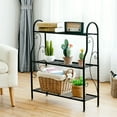 thumbnail image 3 of Gymax 3-Tier Metal Plant Stand Elegant Scrollwork Pattern Flower Display Shelf, 3 of 10