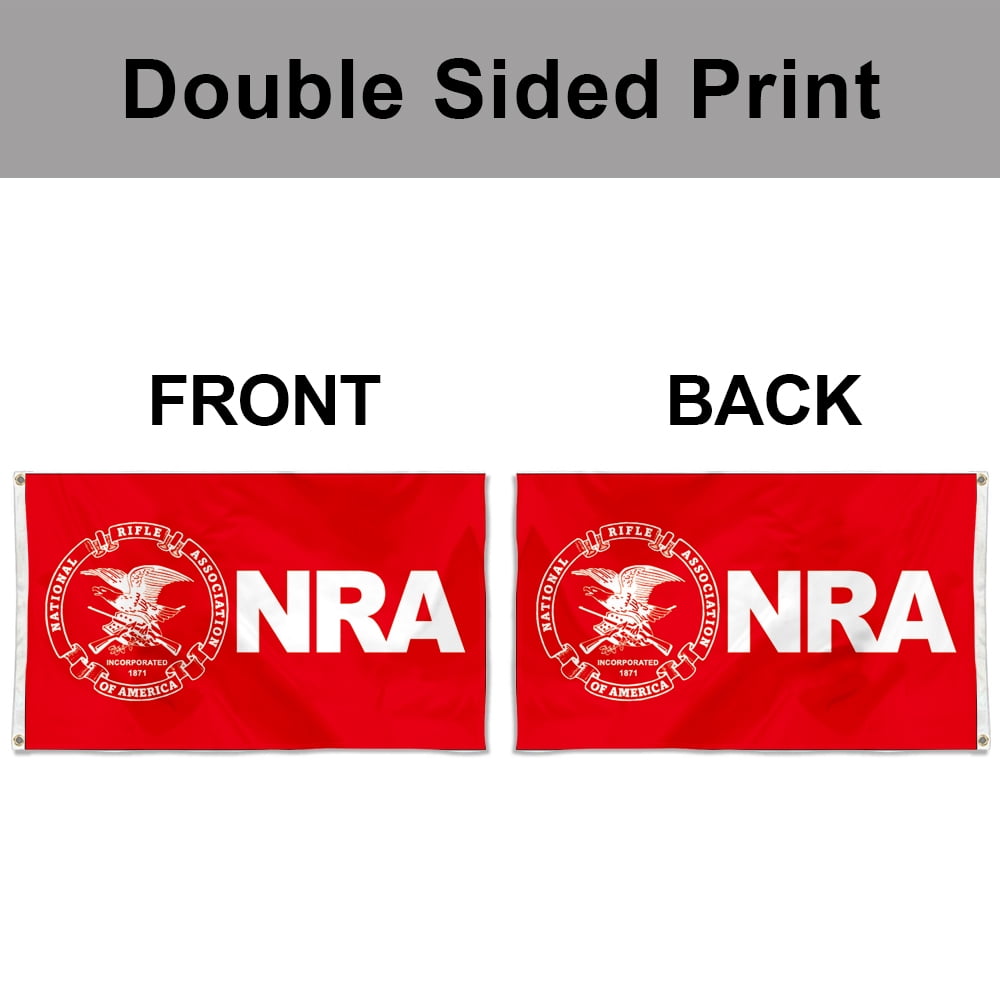 Dutern Double Sided NRA Traditional Flag Banner 3 Ply with Brass Grommets 3x5 Feet