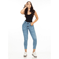 thumbnail image 2 of Pantalón Dama básico mezclilla Jeans Mujer Push Up skinny azul acero 11, 2 of 5