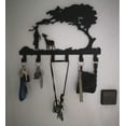 thumbnail image 3 of Gancho para abrigos de hierro, gancho de pared resistente con 6 ganchos de metal, estante de pared/gancho para puerta, sostiene una linda bolsa para abrigos negra JM, 3 of 4