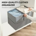 thumbnail image 3 of Wardrobe Clothes Organizer Washable Foldable Closet Organizers and Storage Boxes 5/7 Grids Compartment Storage Box Clothing Organizer, 3 of 9