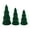Green, variant on Plastic Flocked Christmas Tree Green Desktop Ornament Holiday Party Decoration Set of 3