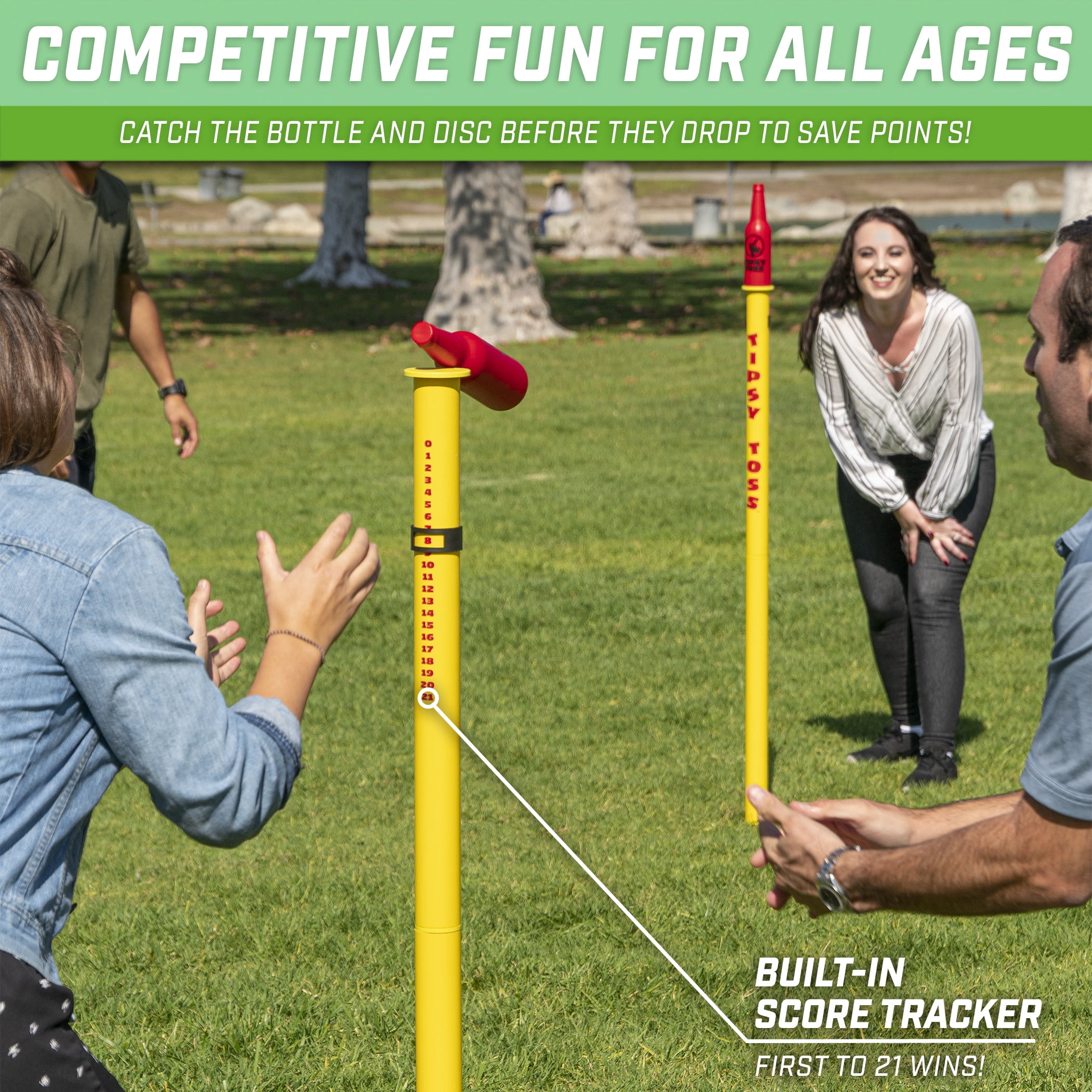 GoSports Tipsy Toss Game Set - Outdoor Target Toss Game