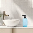 thumbnail image 2 of Unique Bargains 1 Pc Elegant Twill Pattern Soap Pump Dispenser for Bathroom 16.9oz Blue Black, 2 of 6