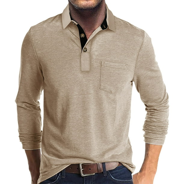 Camisa de manga larga con solapa para hombre, otoño-invierno, con cuello abotonado, oversize a rayas, poliéster, tallas S-XXXL
