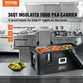 thumbnail image 3 of VEVOR Insulated Food Pan Carrier, 36Qt Capacity, Stackable Catering Hot Box with 3 Stainless Steel Pans,Top Load LLDPE Food Warmer with Elastic Side Handles and Buckles, 3 of 9