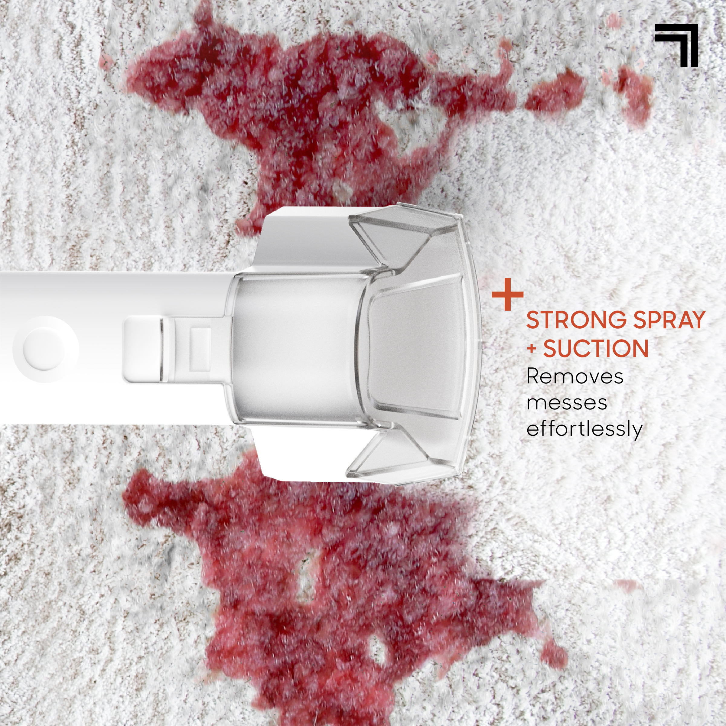 Sharper Image Spot Vacuum Compact Stain Cleaner – Portable Carpet & Upholstery Cleaner with Spray Trigger and 450W Motor