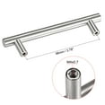thumbnail image 3 of Uxcell 6" Length 3.8" Hole Center Stainless Steel T Bar Pull Handle 12mm Diameter 5 Pack, 3 of 6