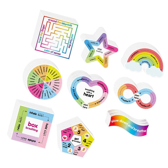 8/9 Pcs Anxieties Sensory Sticker Textured Calm Sticker Calming Stickers Stress Relief Stickers for Laptop