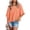 Orange, variant on Oversized Tshirts for Women Non Slit Patched Color Bell Sleeve T Shirt Women's Summer Casual Crewneck Batwing Half Sleeve Tee Loose Basic Black Summer Tops for Women