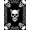 Black And White, Pattern 4, variant on ODIKA Beast Streetwear Men Pixel Gothic Cross Dorm Guys Skull Graphic Refined for Entryway, Kitchen, Mudroom, Stain Resistant Flatwoven