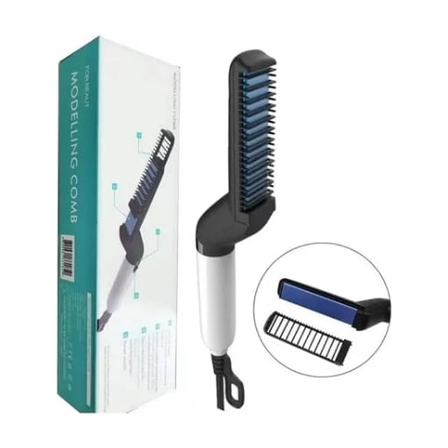 Cepillo alisador de barba para hombres