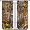 thumbnail image 6 of Retro Fishing Curtains Vintage Rustic Cabin Forest Nature Art Fisherman Blackout Window Treatment for Bedroom Living Room Decor Window Drapes 84" W X 84" L, 6 of 7