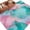 Teal Green Pink, variant on Teal Pink Large Area Rugs for Bedroom Living Room, Soft Non Slip Carpet Bedside Rug, Modern Abstract Ink Painting Art Marble Round Floor Cover Kitchen Accent Rug 3.3' for Dining Room/Office