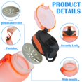 thumbnail image 3 of DEBGFS 32 oz Plastic Water Bottle with Time Marker and Wide Mouth Lid  Orange,orange, 3 of 8