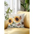 thumbnail image 2 of Outdoor Pillows Waterproof, Yellow Sunflowers Bedding Throw Pillows with Insert for Couch Sofa Bed, Floral in Blooms Pastoral Plants 16x16 Inch Pillowcases Decorative Camping Patio Pillow Set of 1, 2 of 8
