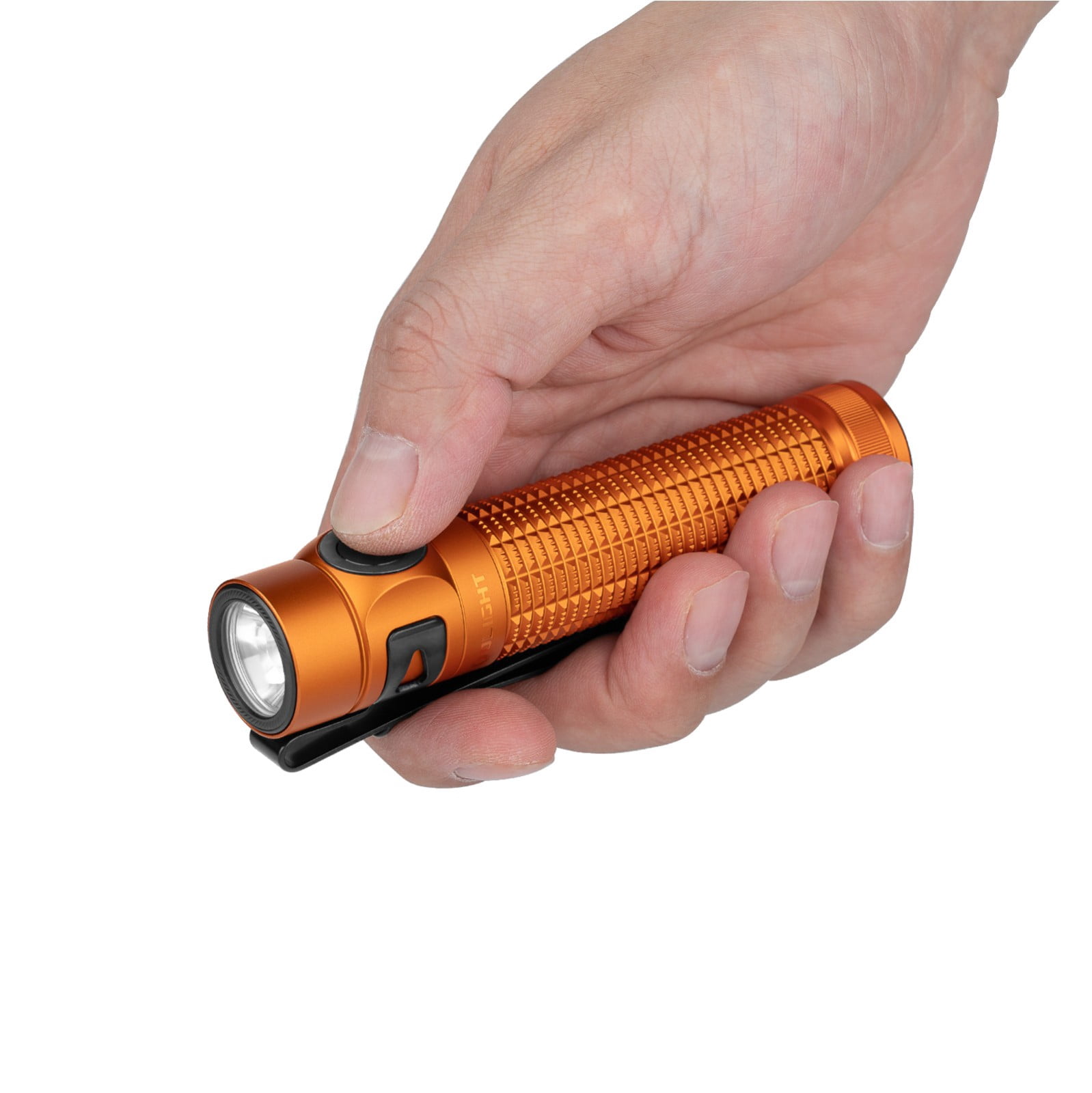 Olight Baton 4 Pro Dual Switch Compact Flashlight, 1600 Lumens, 200 Meters (Orange CW)